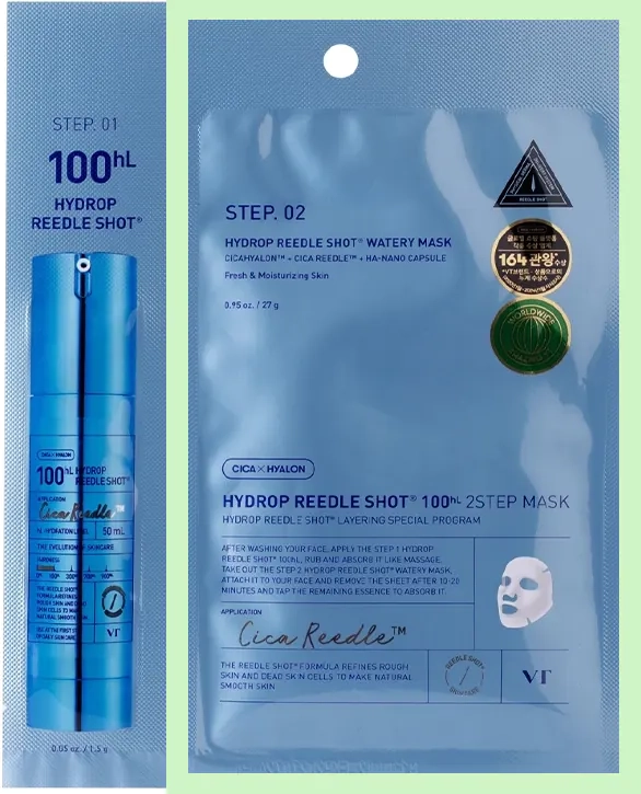 Крок 2 двоетапної маски VT Cosmetics HYDROP REEDLE SHOT 100hL 2-STEP MASK