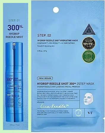 Шаг 1 двухэтапной маски VT Cosmetics HYDROP REEDLE SHOT 300hL 2-STEP MASK
