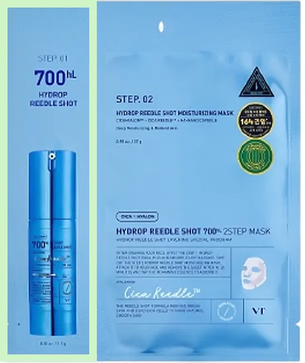 Крок 1 двоетапної маски VT Cosmetics HYDROP REEDLE SHOT 700hL 2-STEP MASK