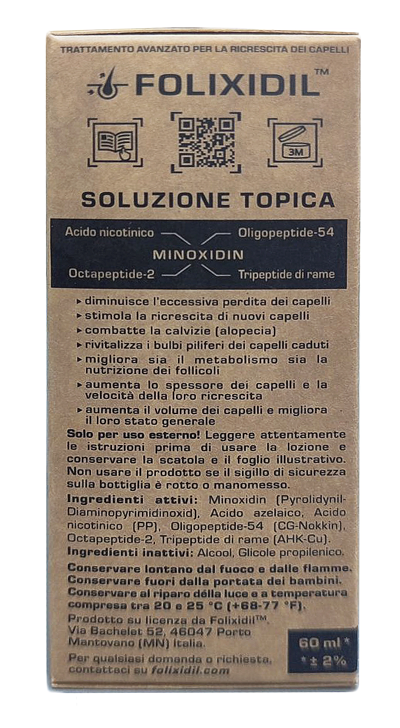 Набор лосьонов против выпадения волос c миноксидилом 5% на 3 месяца - FOLIXIDIL 5% Set - Minoxidin for Men and Women, 60 мл, 3 шт - фото N2