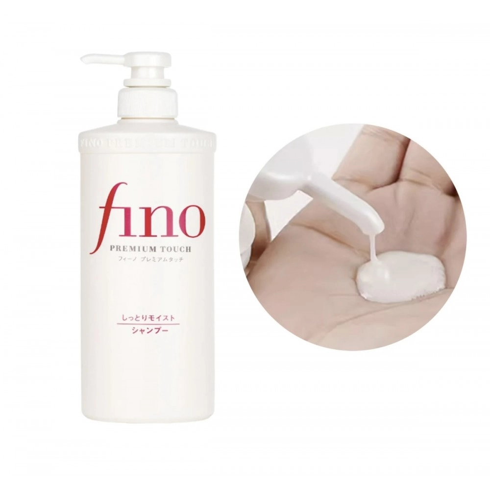 Шампунь для для сухого та пошкодженого волосся - FINO SHISEIDO Premium Touch Hair Shampoo, 550 мл - фото N2