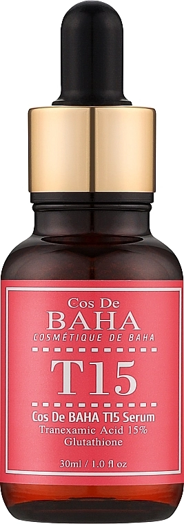 Сироватка освітлювальна з транексамовою кислотою 15% та глутатіоном - Cos De Baha Tranexamic Acid 15% Serum (T15), 30 мл - фото N1
