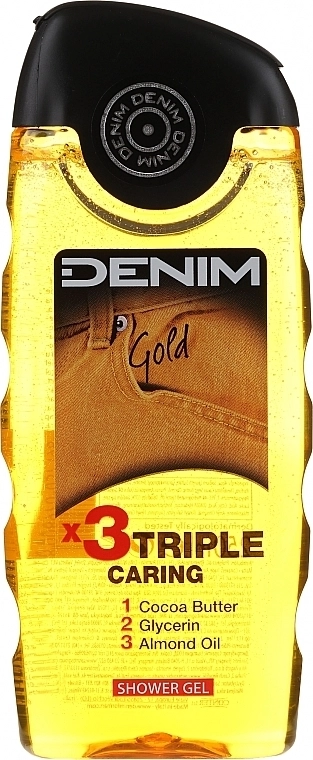 Мужской гель для душа "Волнующий" - DENIM Gold Shower Gel, 250 мл - фото N1
