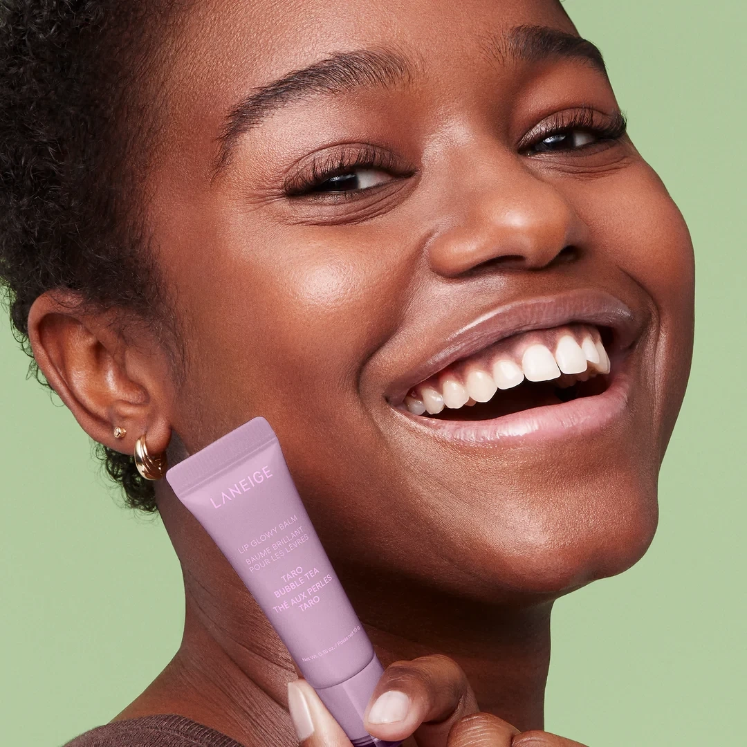 Бальзам для губ сияющий в тубе "Tarо Bubble Teа" - Laneige Lip Glowy Balm Tarо Bubble Teа, 10 г - фото N3