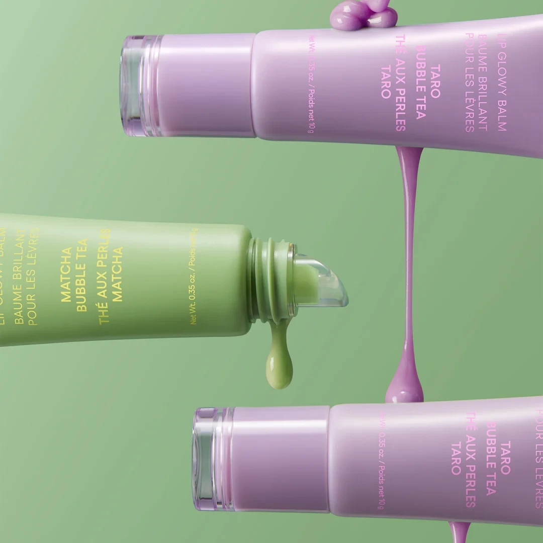 Бальзам для губ сияющий в тубе "Tarо Bubble Teа" - Laneige Lip Glowy Balm Tarо Bubble Teа, 10 г - фото N5