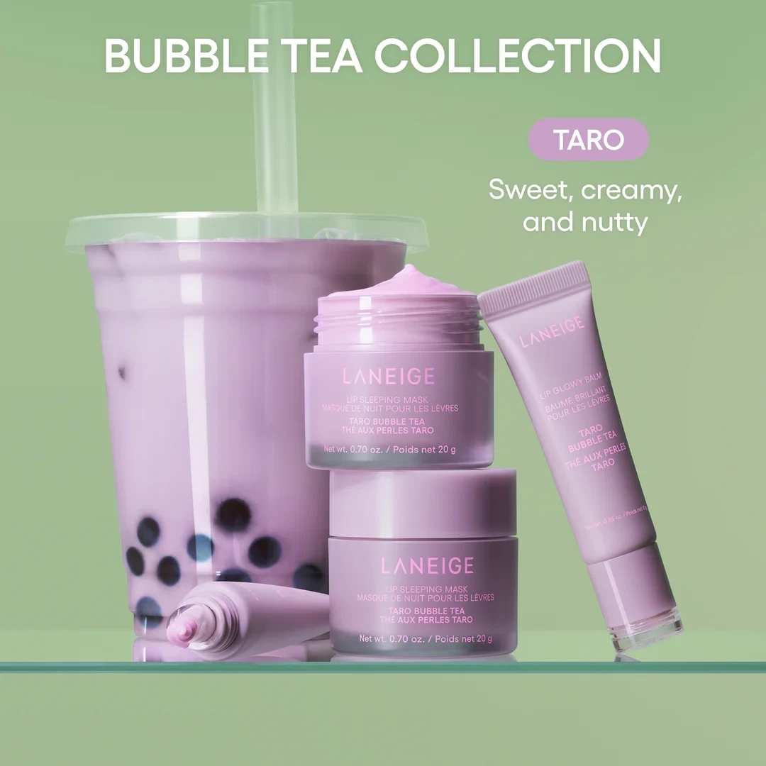Бальзам для губ сияющий в тубе "Tarо Bubble Teа" - Laneige Lip Glowy Balm Tarо Bubble Teа, 10 г - фото N6