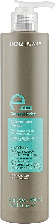 Крем-контроль для вирівнювання волосся - Eva Professional E-line Control Liss Cream, 300 мл - фото N1