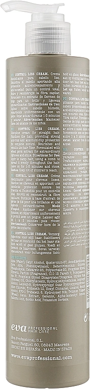 Крем-контроль для вирівнювання волосся - Eva Professional E-line Control Liss Cream, 300 мл - фото N2