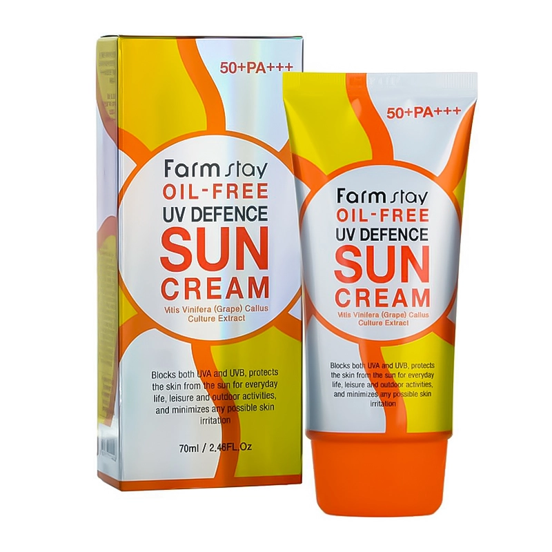 Сонцезахисний знежирений крем із колагеном - FarmStay Oil-Free UV Defence Sun Cream SPF 50+, 70 мл - фото N1