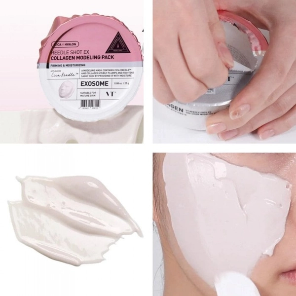 Маска альгинатная с микроиглами и коллагеном - VT Cosmetics Reedle Shot EX Collagen Modeling Pack, 25 г - фото N2