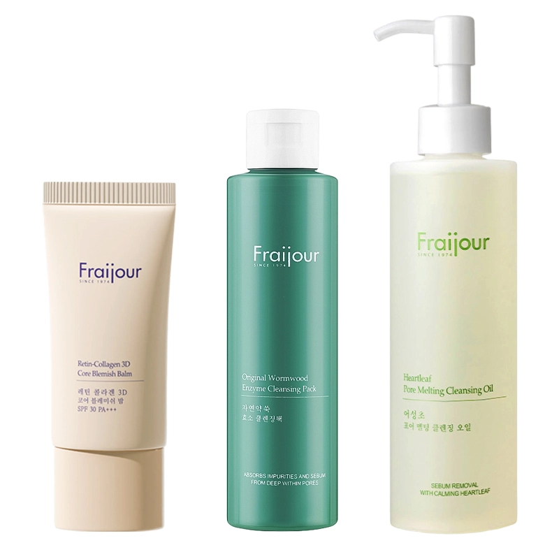 Набор хитов для макияжа и очищения кожи - Fraijour BB-cream + Enzyme Cleansing Pack + Cleansing Oil, 50 мл + 80 г + 210 мл - фото N1