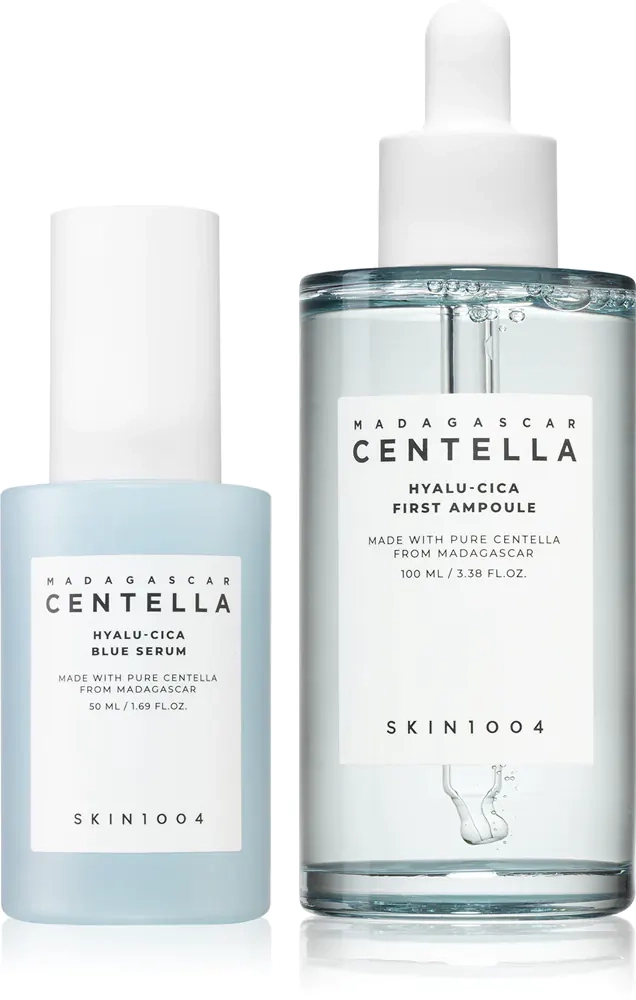 SKIN1004 Hyalu-Cica Blue Serum та SKIN1004 Hyalu-Cica First Ampoule