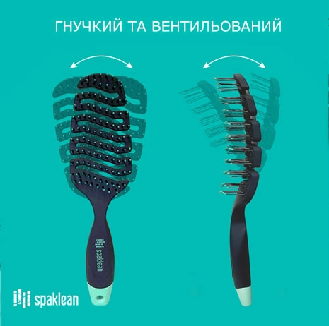 Щётка гибкая многофункциональная для волос и кожи головы - SPAKLEAN Amazing Flex Brush, 1 шт - фото N2