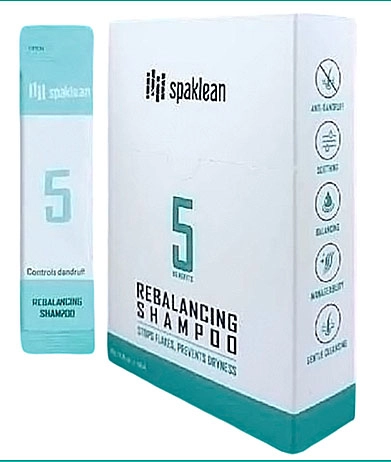 Шампунь восстанавливающий против перхоти - SPAKLEAN Amazing Collagen Rebalancing Shampoo, 10 мл - фото N2