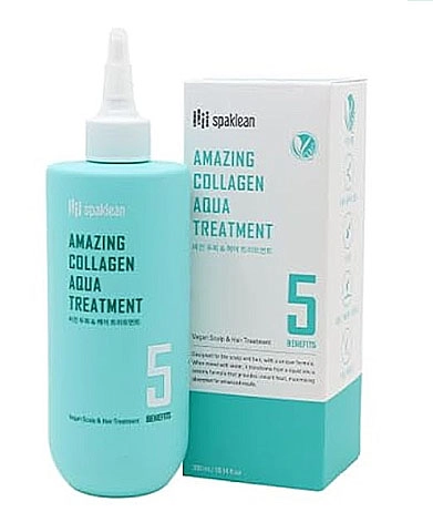 Бальзам-филлер для волос с коллагеном - SPAKLEAN Amazing Collagen Aqua Treatment, 300 мл - фото N2