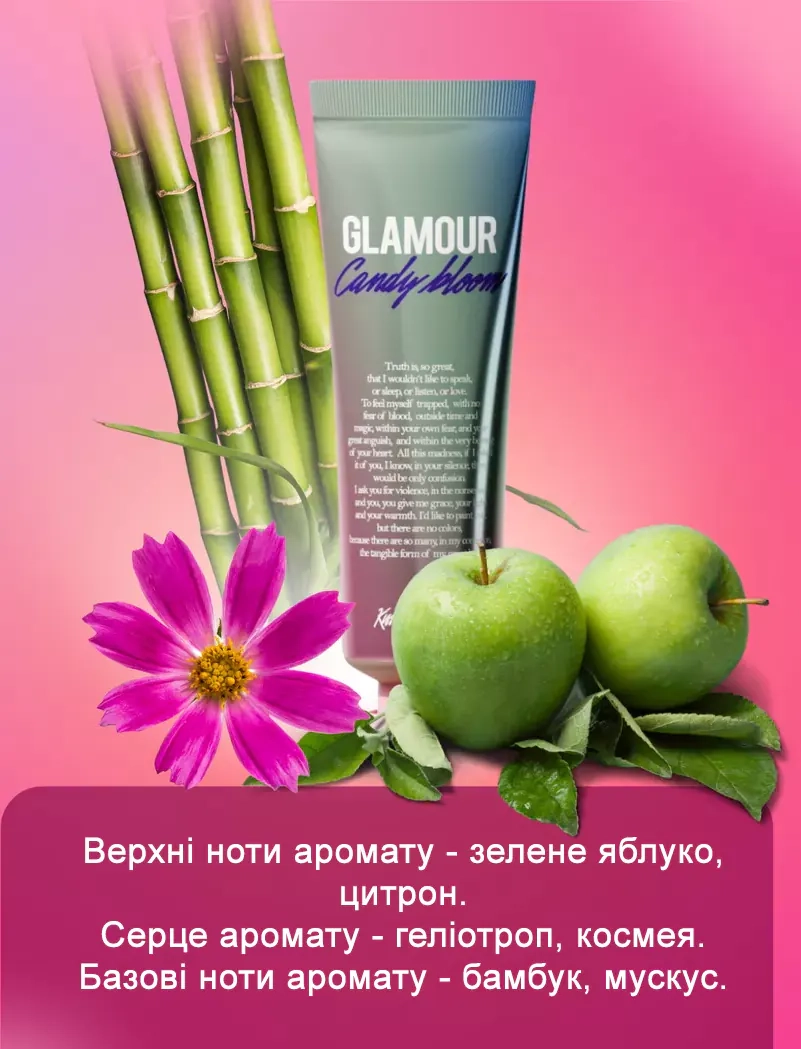 Парфумована композиція крему для тіла Kiss by Rosemine Fragrance Cream Glamour Candy Bloom