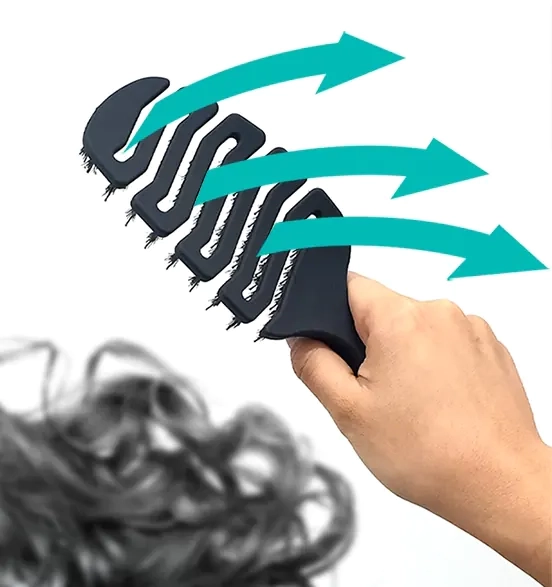 Массажная скелетная расческа для волос - SPAKLEAN Amazing Flex Brush, 1 шт - фото N4