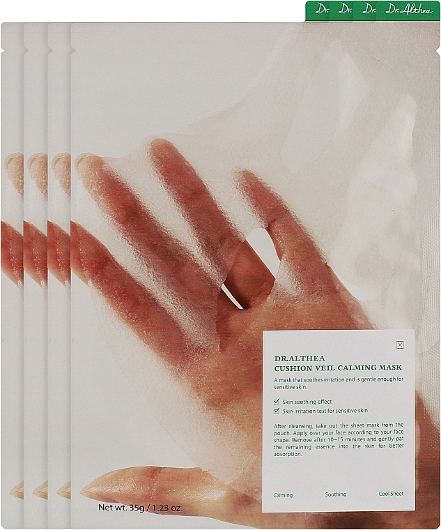 Успокаивающая и охлаждающая тканевая маска - Dr. Althea Cushion Veil Calming Mask, 4 шт х 35g - фото N1
