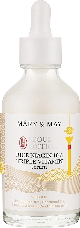Осветляющая сыворотка для лица - Mary & May Rice Niacin 10% Triple Vitamin Serum, 80 мл - фото N1