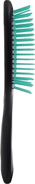 Расческа чёрная с бирюзовым - Janeke SMALL SUPER BRUSH, 17,5 см х 7,3 см - фото N2