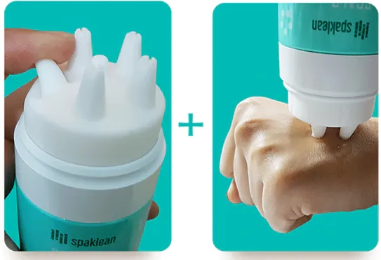 Силиконовая насадка тоника SPAKLEAN Amazing Collagen Scalp Massage Tonic