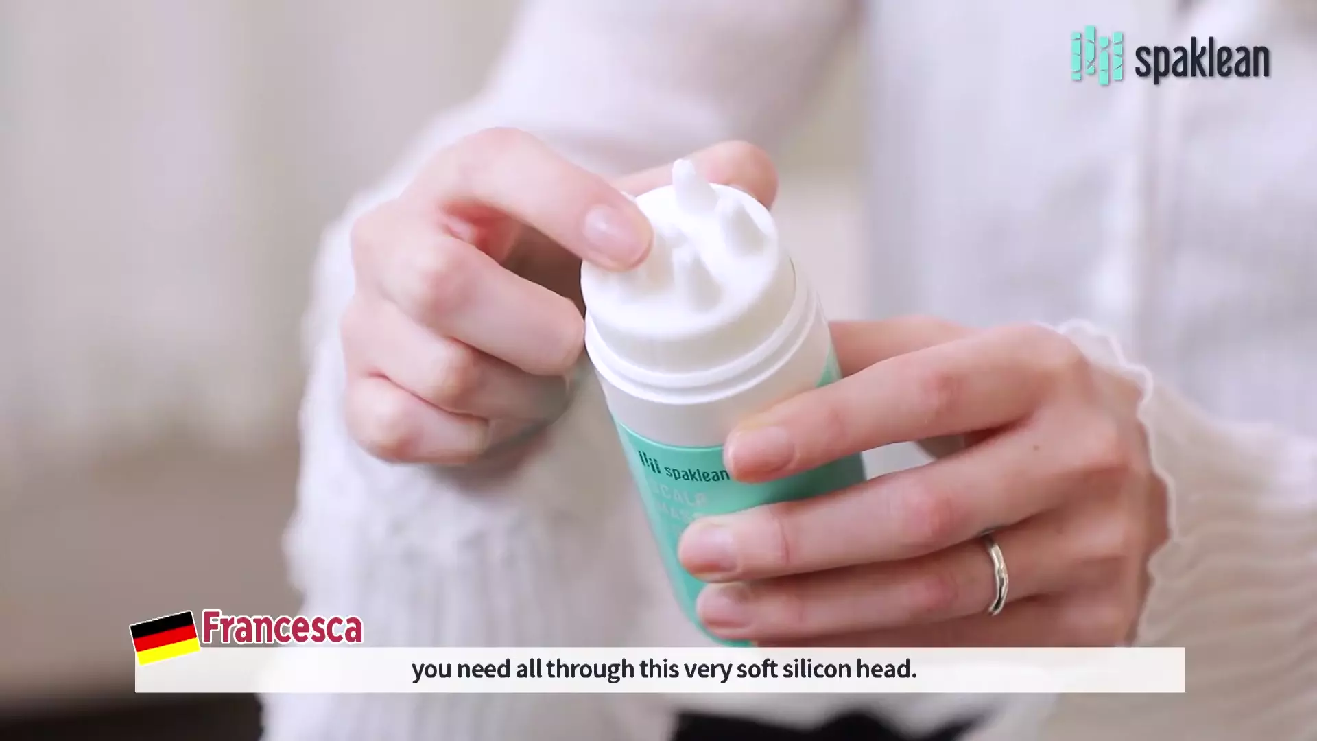 Силиконовая насадка тоника SPAKLEAN Amazing Collagen Scalp Massage Tonic