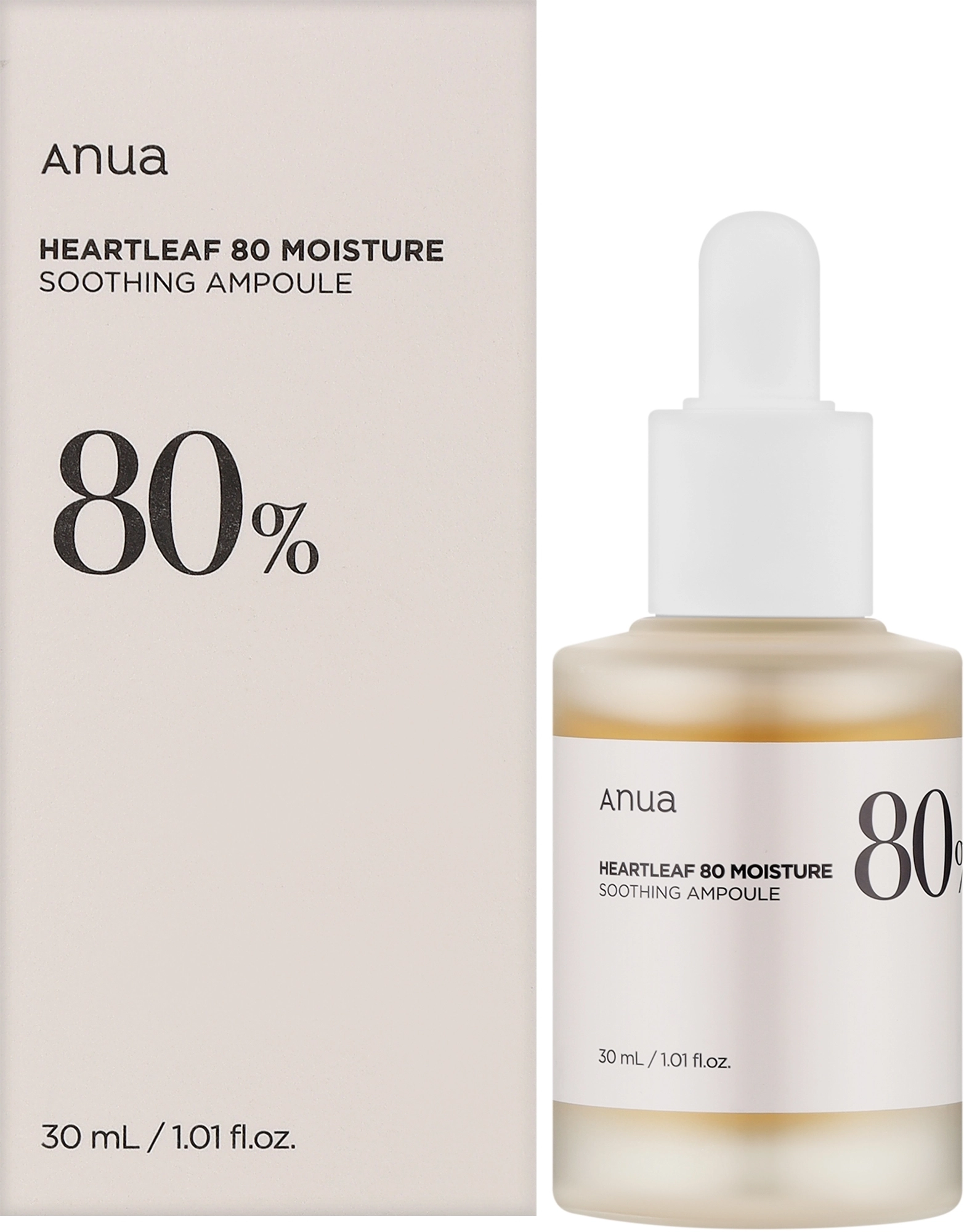 Успокаивающая ампула для лица с экстрактом хауттюйнии 80% - ANUA Heartleaf 80% Ampoule, 30 мл - фото N1