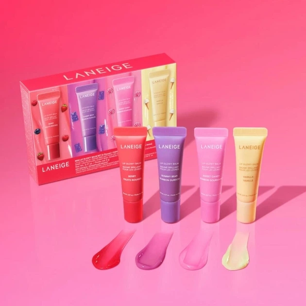 Набір сяючих бальзамів для губ - Laneige Mini Lip Glowy Balm Set, 4х5 г - фото N3