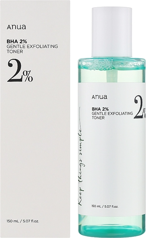 Отшелушивающий тонер для лица с кислотами - ANUA BHA 2% Gentle Exfoliating Toner, 150 мл - фото N1