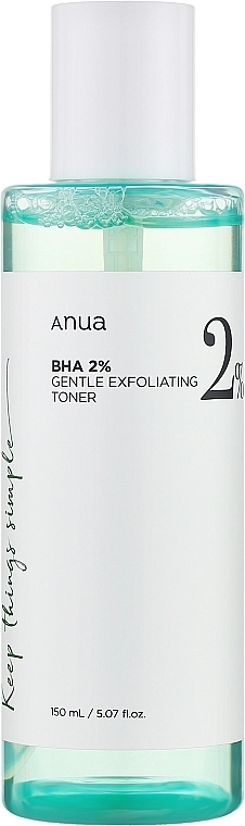 Отшелушивающий тонер для лица с кислотами - ANUA BHA 2% Gentle Exfoliating Toner, 150 мл - фото N2