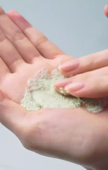 Текстура ензимної пудри TOCOBO Cica Calming Powder Wash