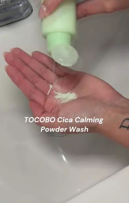 Як користуватися ензимною пудрою TOCOBO Cica Calming Powder Wash