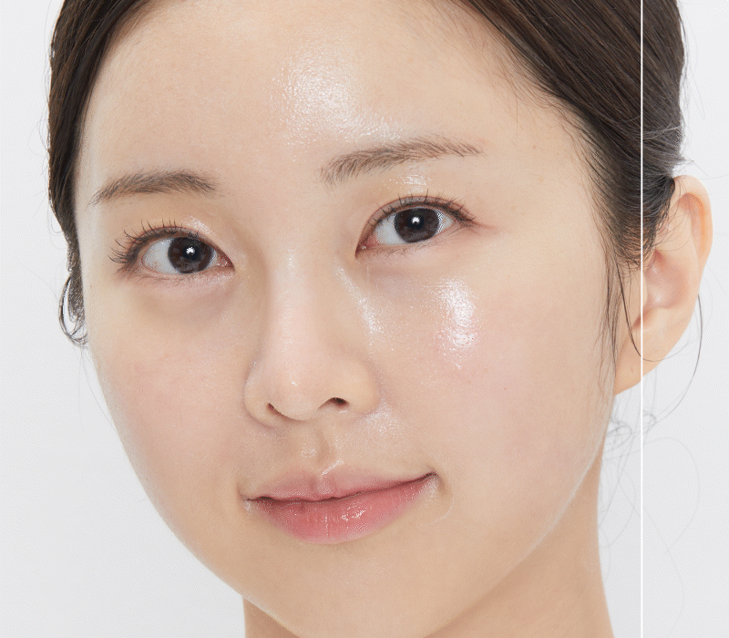 Эффект после маски VT Cosmetics PDRN Hydrogel Mask