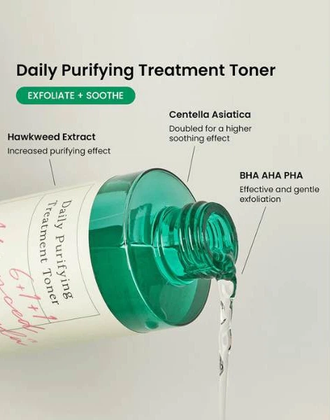 Тонер для проблемной кожи с центеллой и BHA-кислотой - AXIS-Y Daily Purifying Treatment Toner, 200 мл - фото N3