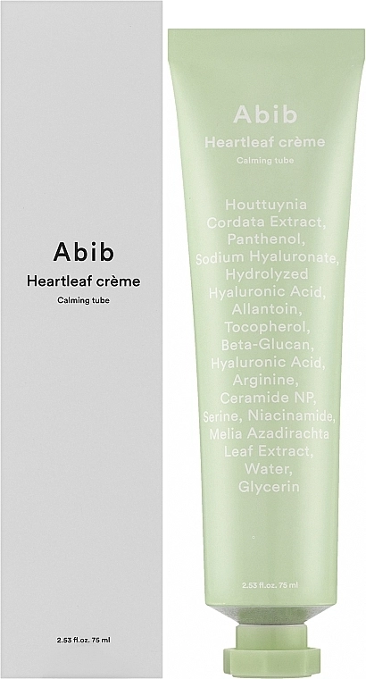 Успокаивающий крем для лица - ABIB Heartleaf Creme Calming Tube, 75 мл - фото N2