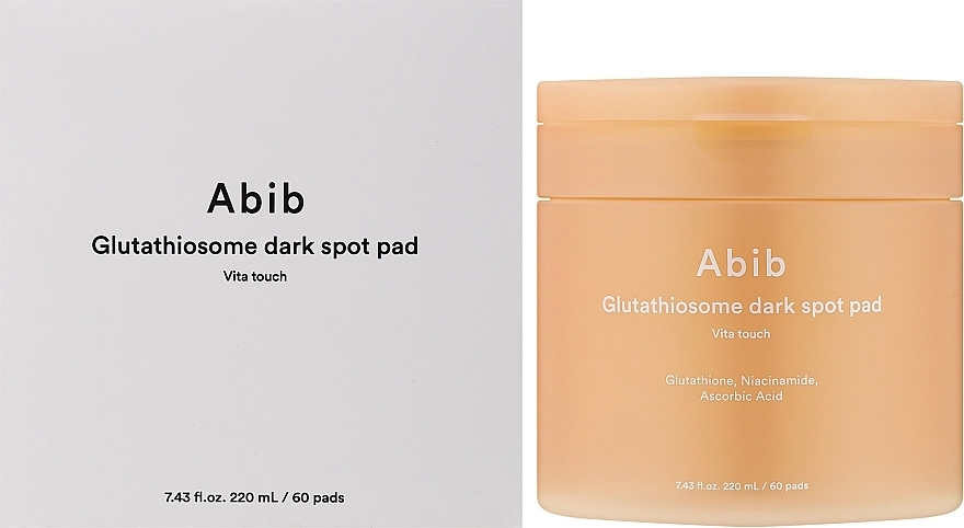 Увлажняющие и осветляющие пэды для лица - ABIB Glutathiosome Dark Spot Pad Vita Touch, 60 pads - фото N2