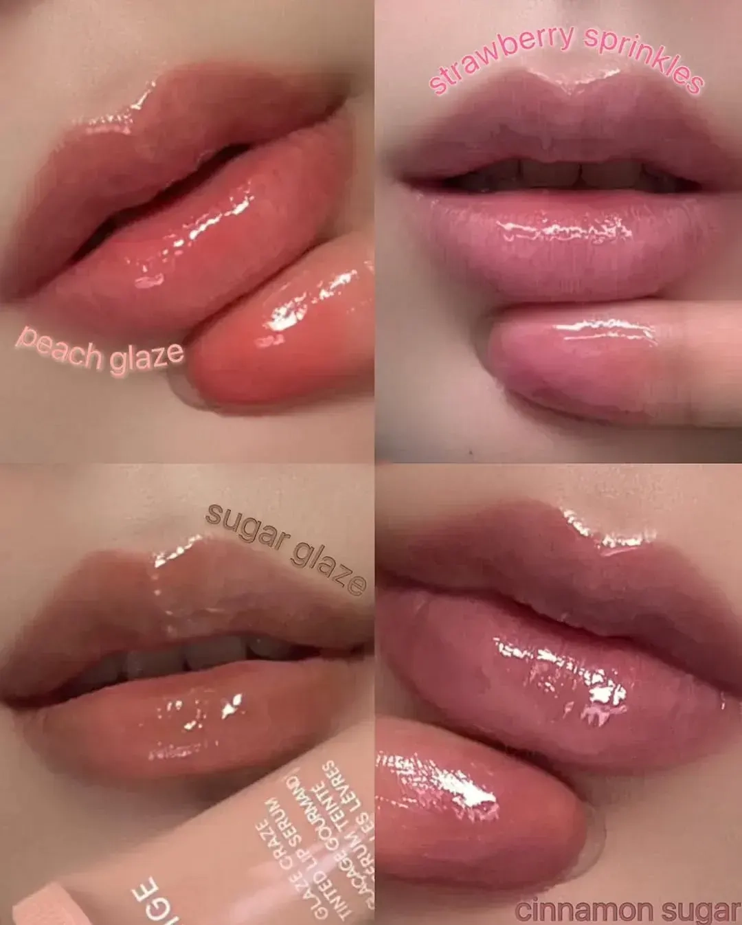 Свотчі тінт-сироватки Laneige Glaze Craze Tinted Lip Serum