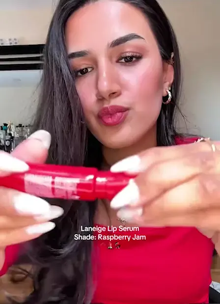 Колір тінту-сироватки Laneige Glaze Craze Tinted Lip Serum Rasberry Jam