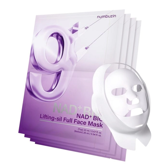 Ліфтинг-маска для підтяжки контуру обличчя - NUMBUZIN No.9 NAD Bio Lifting Full Cover Facial Mask, 4шт - фото N5