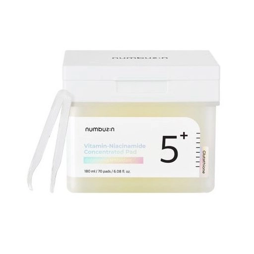 Увлажняющий минеральный тонер для лица - NUMBUZIN No.5 Vitamin Niacinamide Concentrated Pad, 70 шт - фото N1