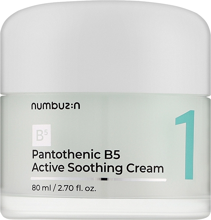 Заспокійливий крем для обличчя - NUMBUZIN No.1 Pantothenic B5 Active Soothing Cream, 80 мл - фото N1