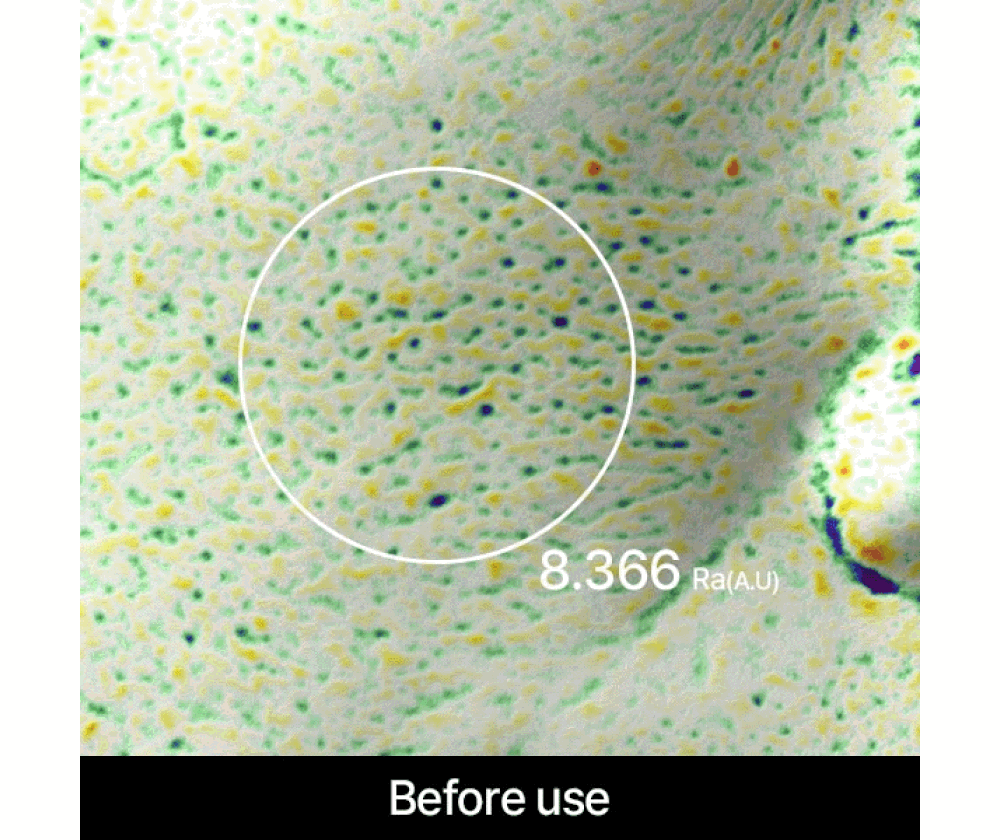 Покращення текстури шкіри після маски APOTHE Rejuve Glow PDRN Collagen Wrapping Mask