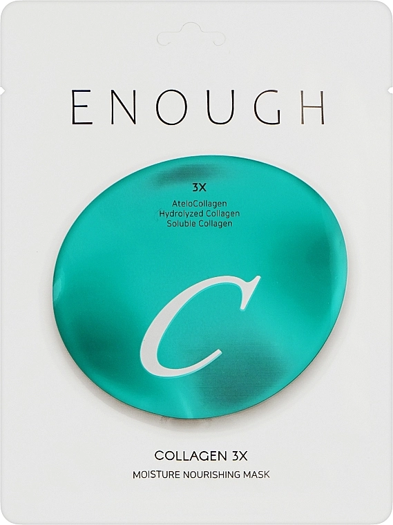 Тканинна маска поживна з колагеном - Enough Collagen 3X Moisture Nourishing Sheet Mask, 1 шт - фото N1