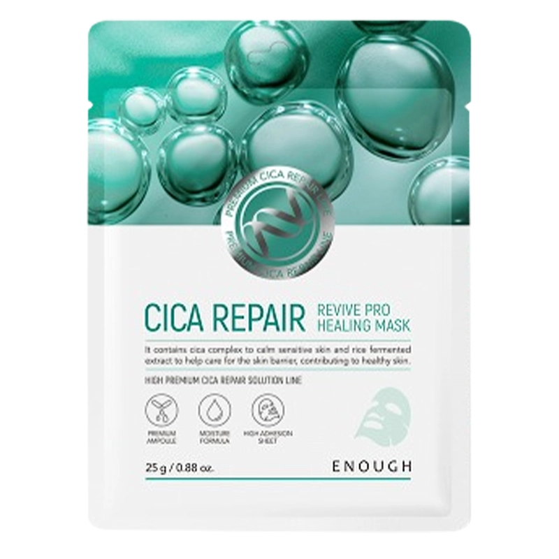 Тканинна маска відновлююча з центелою - Enough Cica Repair Revive Pro Healing Mask, 1 шт - фото N1