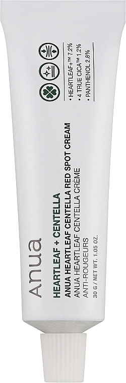 Успокаивающий крем для проблемной кожи с центеллой и ниацинамидом - ANUA Entella Red Spot Cream, 30 мл - фото N1