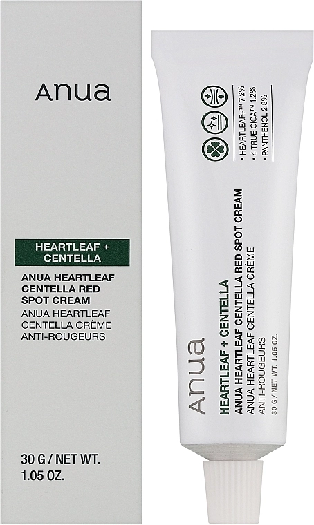 Успокаивающий крем для проблемной кожи с центеллой и ниацинамидом - ANUA Entella Red Spot Cream, 30 мл - фото N2