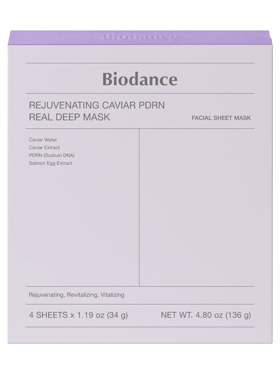 Маска гідрогелева антивікова з PDRN та ікрою - BIODANCE Rejuvenating Caviar PDRN Real Deep Mask, *PACK* 4 шт - фото N1