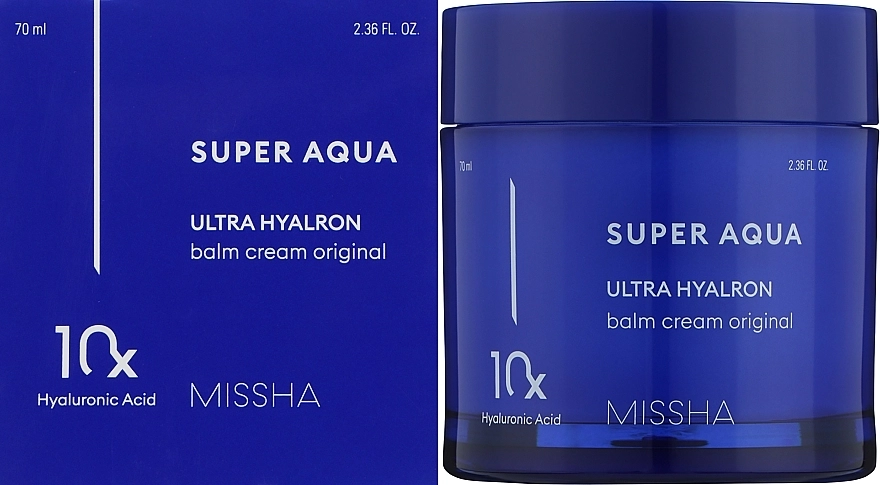 Увлажняющий крем-бальзам для лица - Missha Super Aqua Ultra Hyalron Balm Cream Original, 70 мл - фото N2