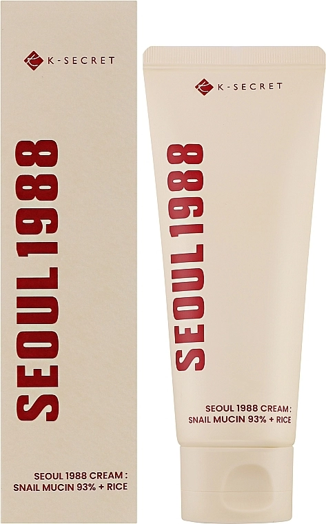 Заспокійливий крем для обличчя з фільтратом равлика та рисом - K-Secret Seoul 1988 Cream Snail Mucin 93% + Rice, 100 мл - фото N2