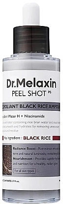 Пилинг для лица с экстрактом черного риса - Dr.Melaxin Peel Shot Exfoliating Black Rice Ampoule, 80 мл - фото N2
